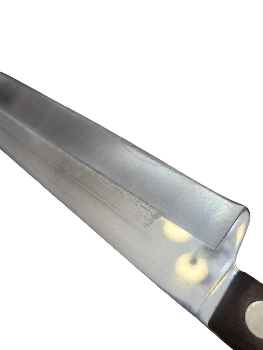 Vintage Cutco Chef's Knife No 25 Chef Brown Wood Carved Handle Sharp